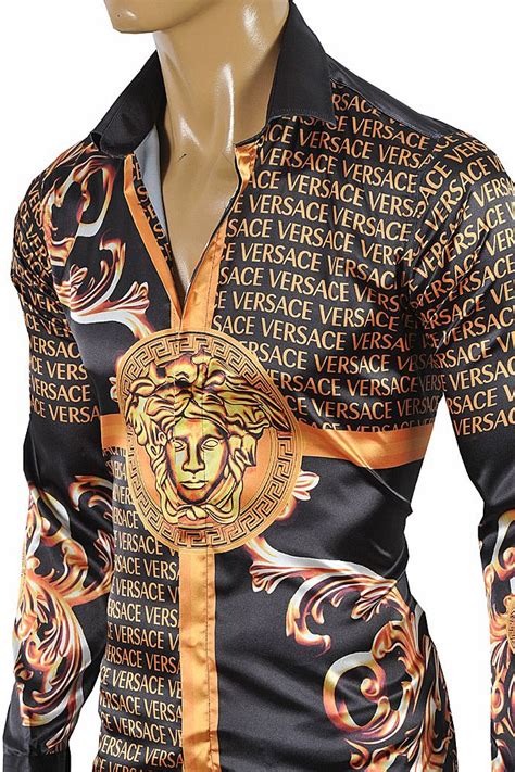 chemise style versace homme|Men's Luxury and Designer Shirts .